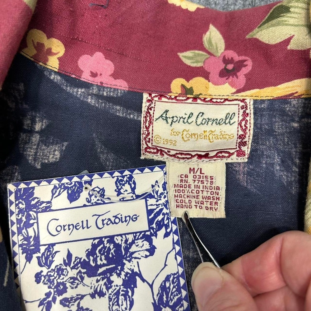 Vintage April Cornell Floral Button Jacket NWT Size Medium/Large - Picture 2 of 6